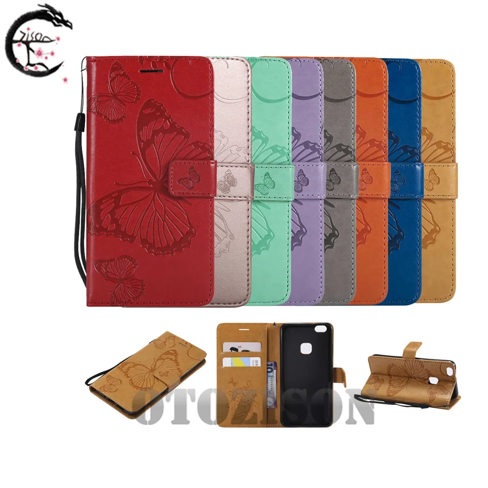 

PU Flip Cover Leather Case for Huawei P10 p10 lite Nova lite Protective Cases Wallet Slot Card Covering 3D Embossing Casing