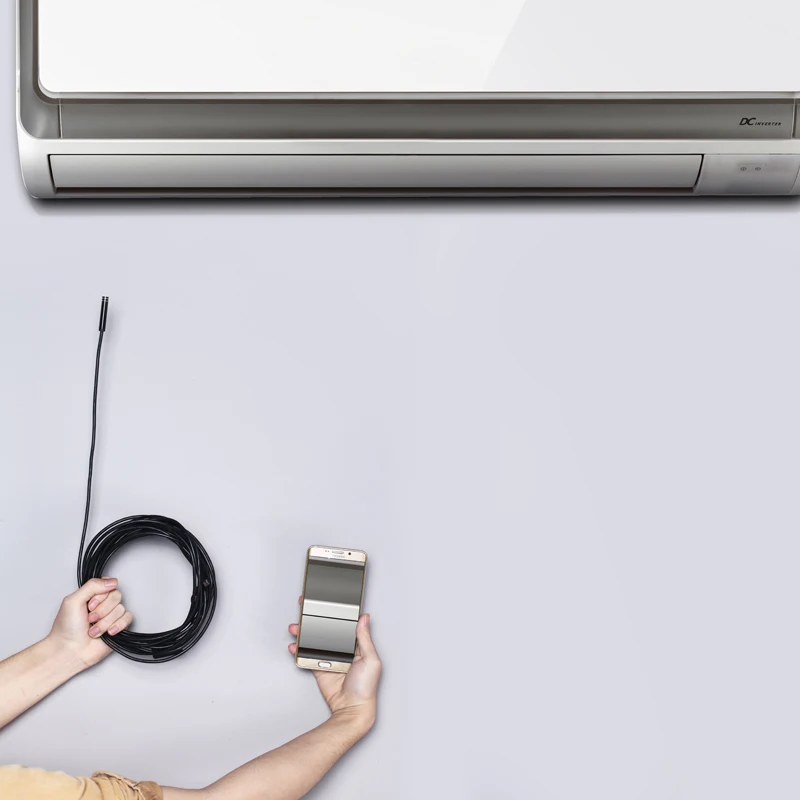 Câmera endoscópica semi rígida, wi-fi mini hd