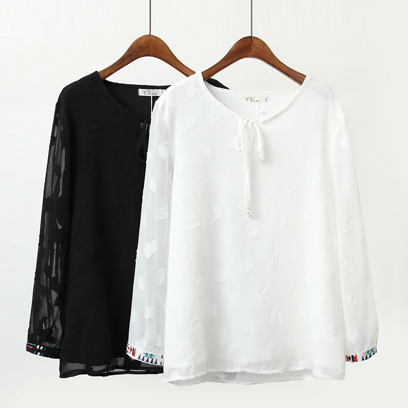 Autumn Leaves Embroidery Long Sleeve Women Blouses And Shirts Female Ladies Casual Shirt Tops Frenulum Casual Blusas Blouse