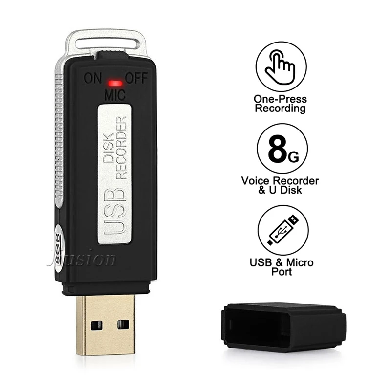 

Digital Mini Audio Voice Recorder Micro U-Disk Sound Recorder Small USB Recording Pen Rechargeable Business Interview Dictaphone