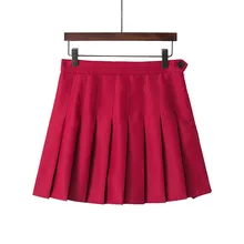 Г. пикантные Высокая Талия Chic полосатый сшитая юбка студент комплект пуловер+ кожаная юбка Для женщин милый сладкий Девичья танцевальная юбка