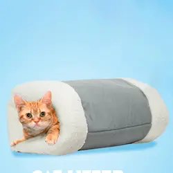 Теплый кот плюшевый писклявый бумага туннель гнездо Удобная Кошка Одеяло для зимы на молнии 2 в 1 YZ
