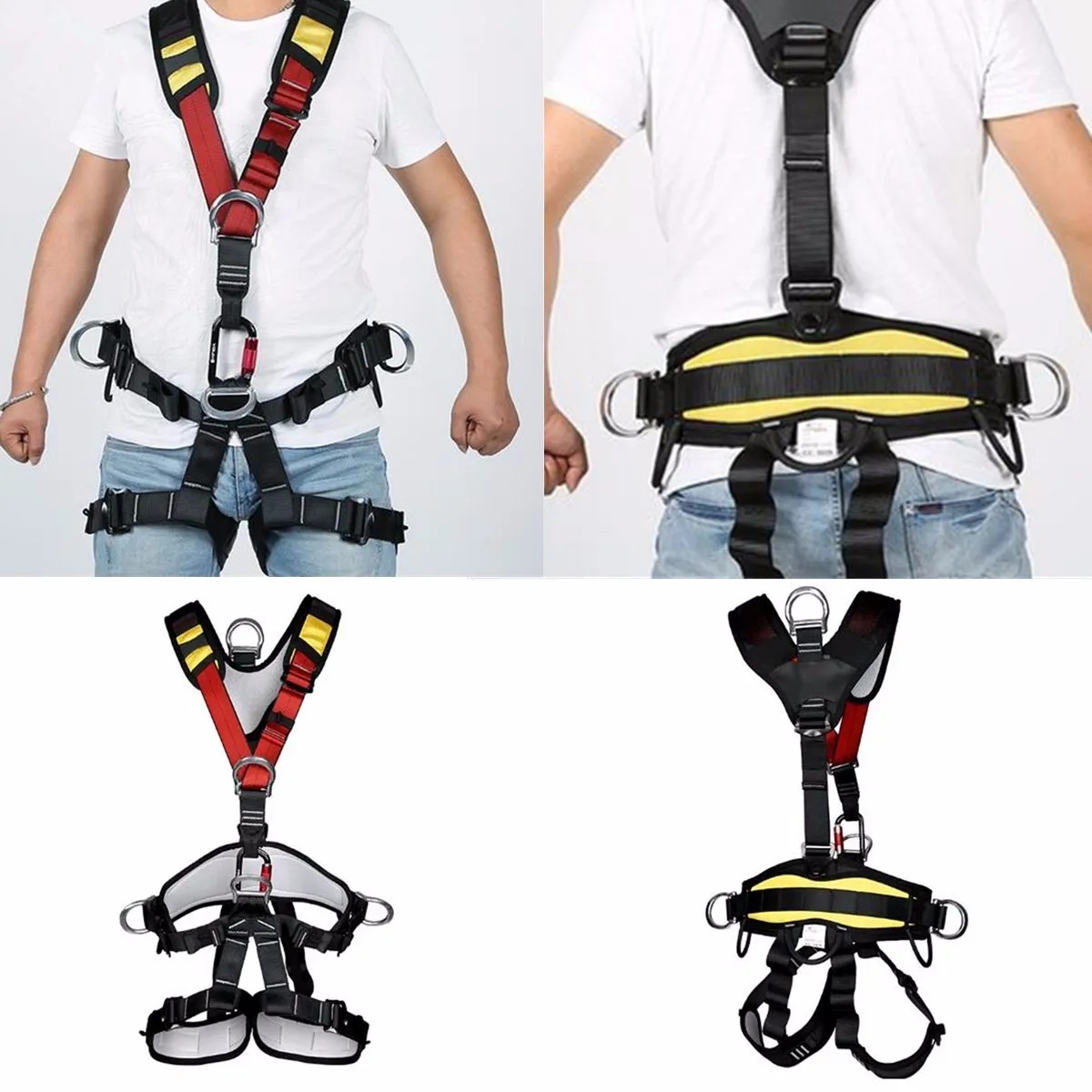 

Escalada Full Body Climbing Harness Belt Adjustable Harness Security Seat Belt Mountaineering Rescue Protective Belt