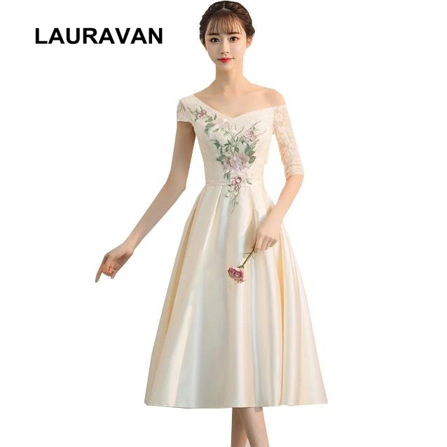 Короткие Элегантные платья, коллекция 2019 года, вечерние платья для девочек-подростков с аппликацией, свадебные бальные платья длиной до