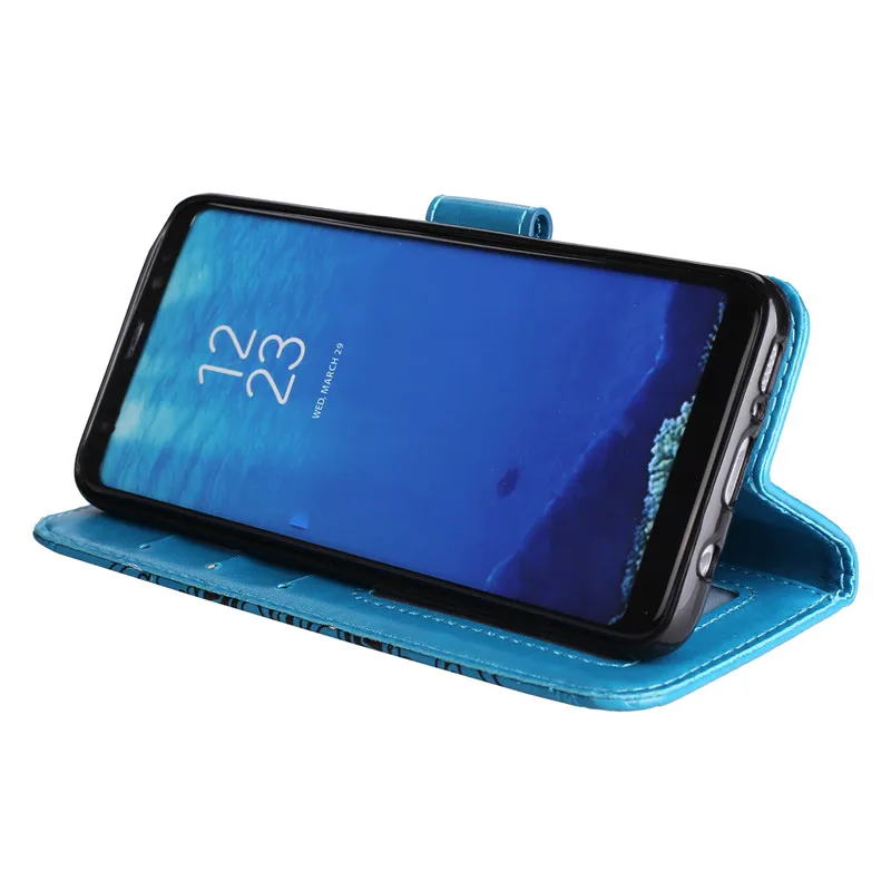 Роскошные Rilievo цветок кожаный захлопывающийся чехол Чехол для samsung Galaxy S3 S4 S5 S6 край S7 край S8 Plus Note 8 Note8 чехол Coque