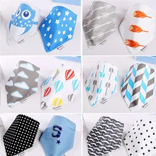 Мультфильмы для новорожденных нагрудники с пряжкой хлопок Мягкий треугольник шарф для малышей милый нагрудный слюнявчик полотенце 2 шт./партия