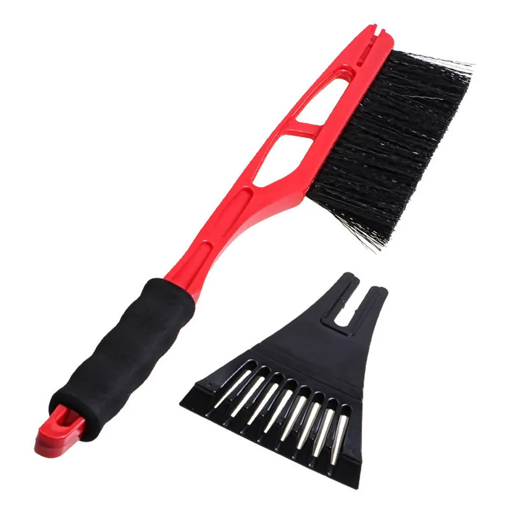 

Red 2-in-1 Ice Scraper with Brush For Car Windshield Snow Remove Frost Broom Cleaner #MDJ