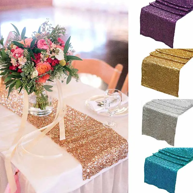 30*275cm Solid Colors Table Runner Wedding Party Banquet Tablecloth Decor New
