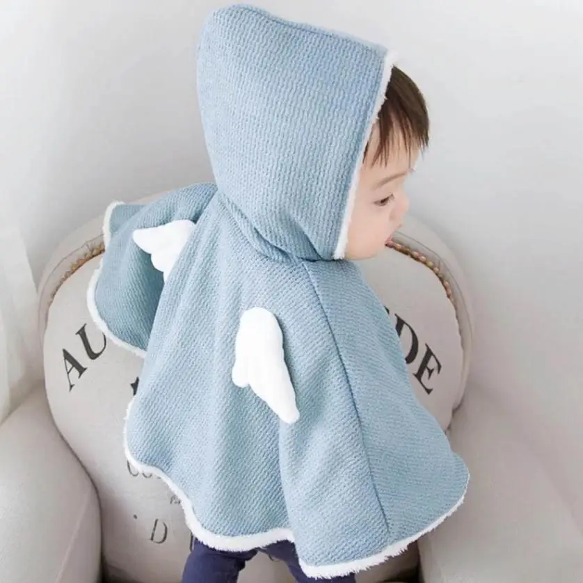 

Arloneet baby girl clothes Spring and autumn jacket baby Girl Clothes Warm Hooded Coat Cloak Poncho Cape Mantle Outwear l0725