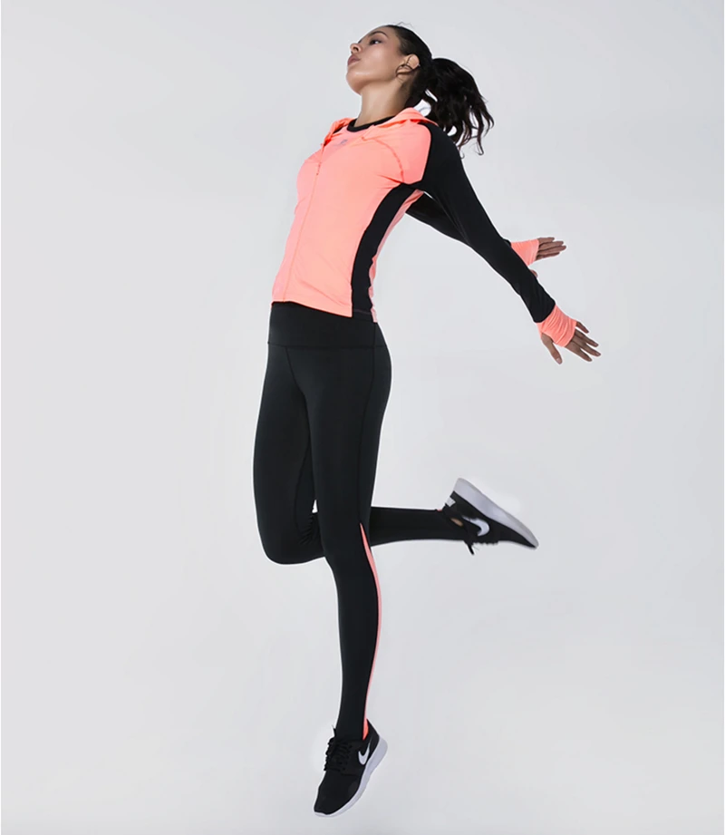 Vansydical спортивная куртка для бега с длинным рукавом для спортзала женская спортивная куртка Женский Для Фитнеса Йоги Топы быстросохнущие ветровки с капюшоном для женщин