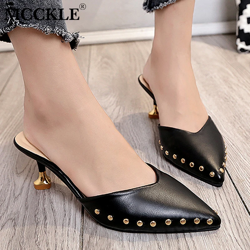 summer mules with heels