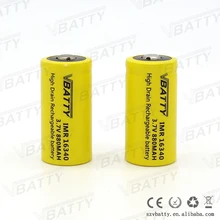 Vbatty IMR 16340 880mah 12A 3,7 V перезаряжаемая литий-ионная батарея высокого стока с верхней кнопкой(1 шт