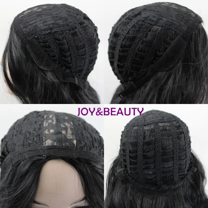 JOY& BEAUTY черный цвет длинный кудрявый парик синтетические волосы 26 дюймов длинные высокотемпературные волокна для черных женщин парики