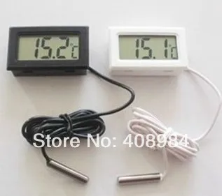  by DHL fedex 100pcs Display Car refrigerator aquarium fish tank embedded electronic digital thermometer 