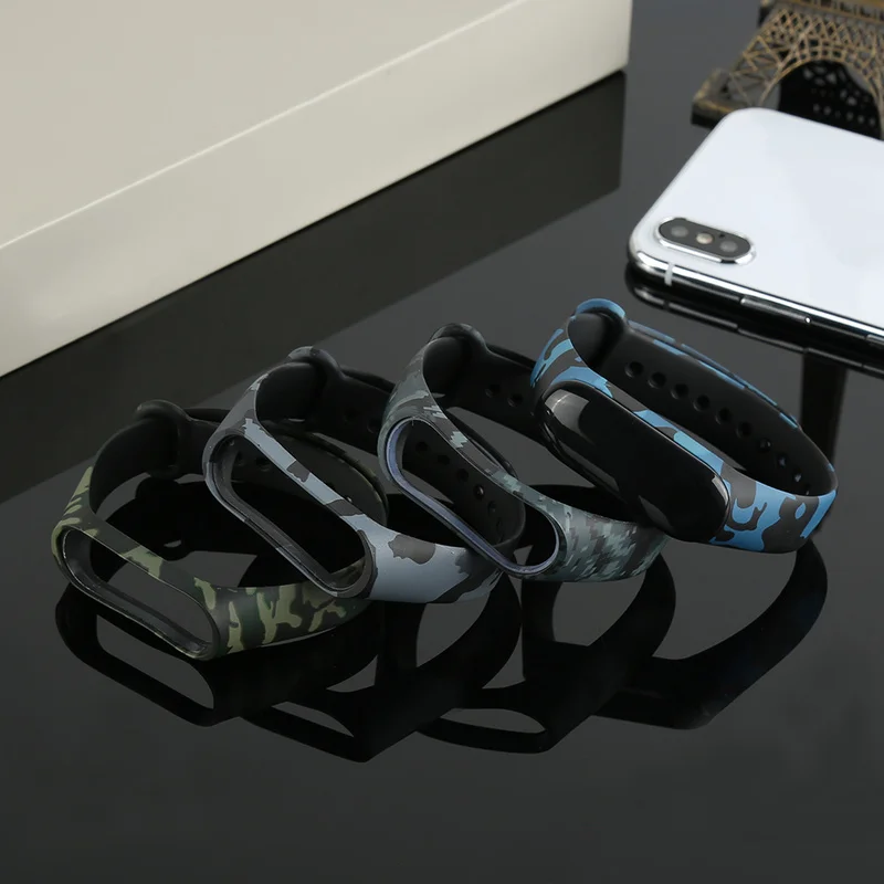 

1pcs For Xiaomi MI Band 3 Smart Bracelet Replace Silicone Wrist Band Smart Bracelet Accessories Camouflage Band Wrist Strap