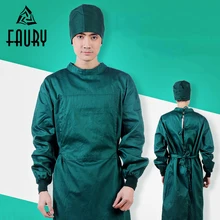 Унисекс Доктор хирургические халаты с длинными рукавами хирургическая Рабочая комната халат изоляция одежда салон красоты Больница стиральная костюмы