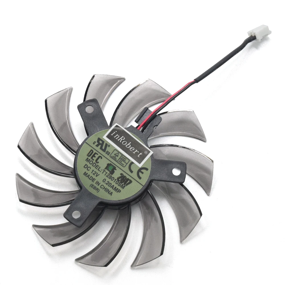 Кулер T128010SM Everflow 75 мм 2Pin 2 заменяемый для Gigabyte N470SO N580UD N580SO GTX460 GTX580 HD5870 графическая