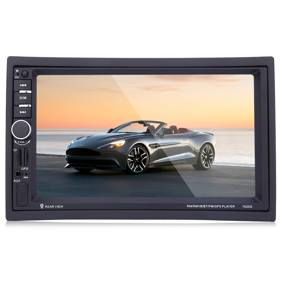 

Universal 7 Inch 2 Din 1080P Car Radio MP5 Player 7020G Bluetooth with GPS Navigation Touch Screen+ Remote Control  DVD Player