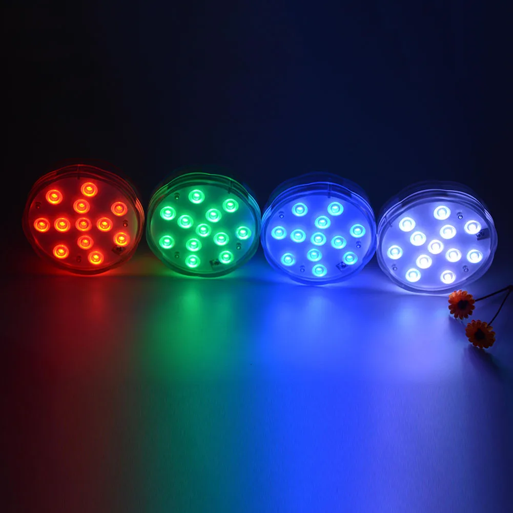 

4 Pcs/Set Swimming Pool LED Light Bulb Submersible Underwater Remote Control Pond Decor RGB Lamp MJJ88