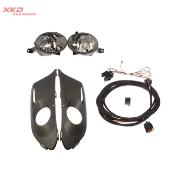 

Front Left Right Clean Fog Lights Fog Lamps Grille Cable Full Kit Fit For VW Jetta MK6 MKVI 11-13 5C6 853 665 A 5C6 853 666 A