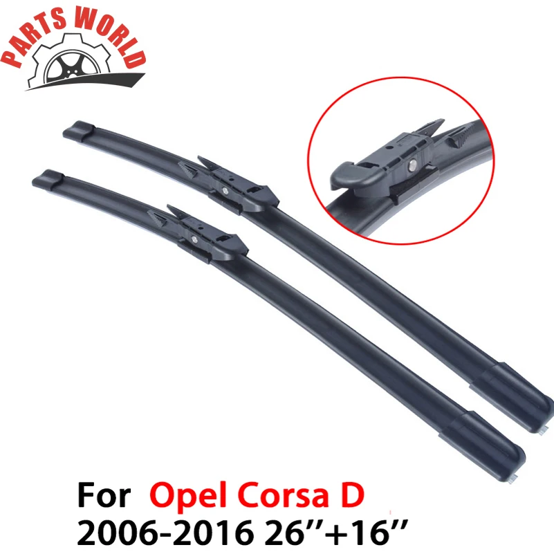 26''+16'' Pair Windscreen Front Wiper Blades For Opel Corsa D 2006 2016