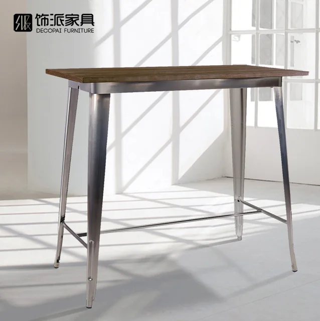 Tall Elm Face Foot Long Iron Bar Table Chairs Tall Elm Face Foot Long Iron Bar Table Chairs Loft