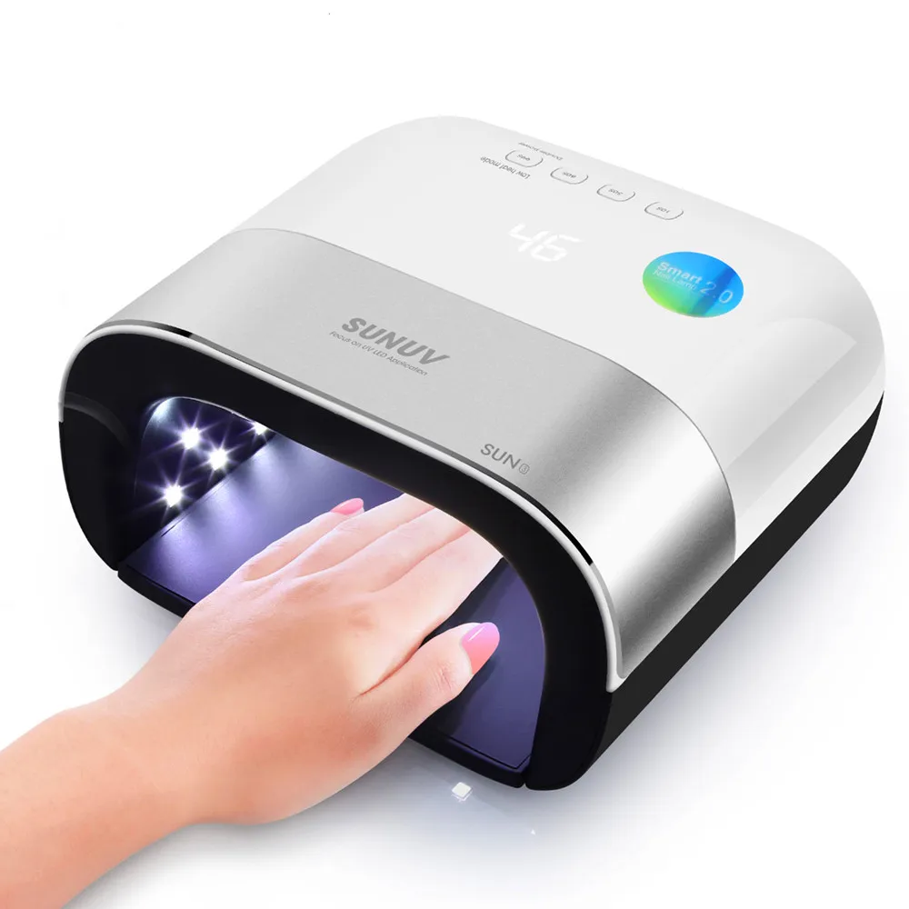 

SUN3 48W UV LED Lamp 2.0 Smart Nail Dryer With Memory Timer Invisible Digital Screen Lamp For Nails
