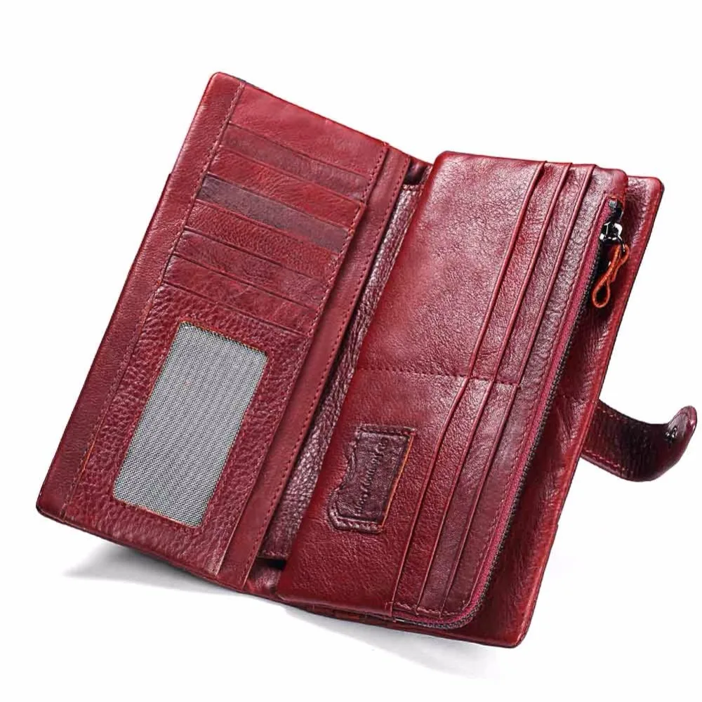  KAVIS Genuine Leather Women Wallet Female Long Clutch Lady Walet Portomonee Rfid Luxury Brand Money - 32815354700