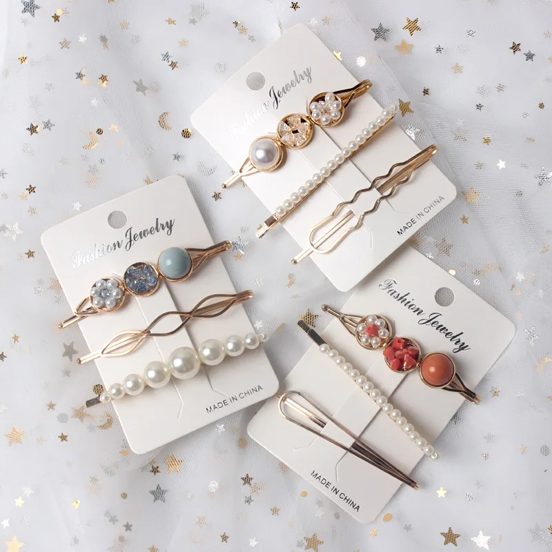 3PCS Girls Pearl Hair Clip Fashion Metal Hair Clips Barrette Stick Women Bobby Hair Pins Hair Styling Accessories for Wedding 3PCS Girls Pearl Hair Clip Fashion Metal Hair Clips Barrette Stick Women Bobby Hair Pins Hair Styling Accessories for Wedding