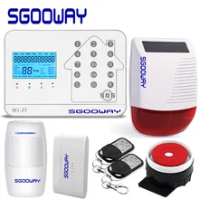 Высокое качество wifi+ GSM+ PSTN беспроводная домашняя система охранной сигнализации Поддержка iOS/Android приложение с солнечной беспроводной мигающей сиреной