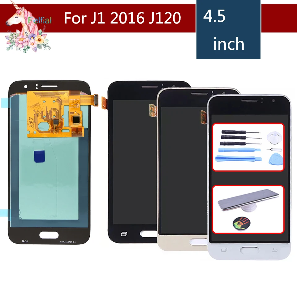 

10pcs For Samsung Galaxy J1 2016 J120F J120A J120M J120 Full Lcd Display AMOLED Touch Screen Digitizer Sensor Assembly Complete