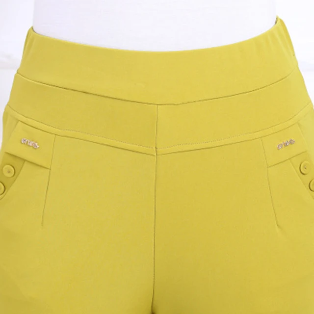 Casual Pants High Waist Autumn Belted Straight Leg Slacks Office Lady Suit Pants Women Trousers 1