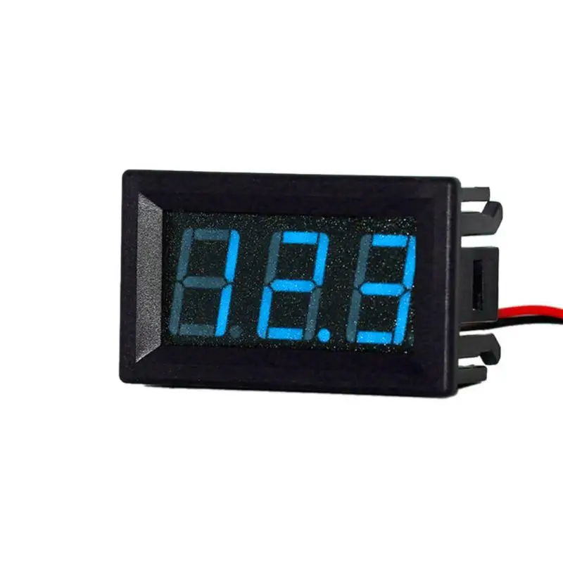 Универсальный мини DC 0.56in DC 2,5 В-В 30 в 2 провода светодио дный LED панель Напряжение метр цифровой светодио дный дисплей Вольтметр Красный Зеленый Синий цвет - Цвет: Синий