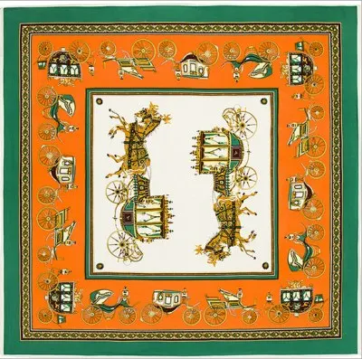 

POBING 100% Twill Silk Scarf Women Scarf Horse Scarf Foulard NeckerChief Silk Bandana Small Square Silk Scarf Office Lady Gift