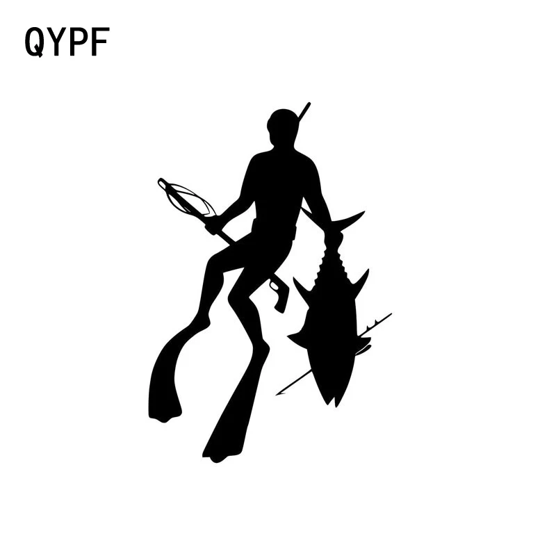 QYPF 11 9 см * 17 8 персонализированные для дайвинга рыбалки копье модные виниловые