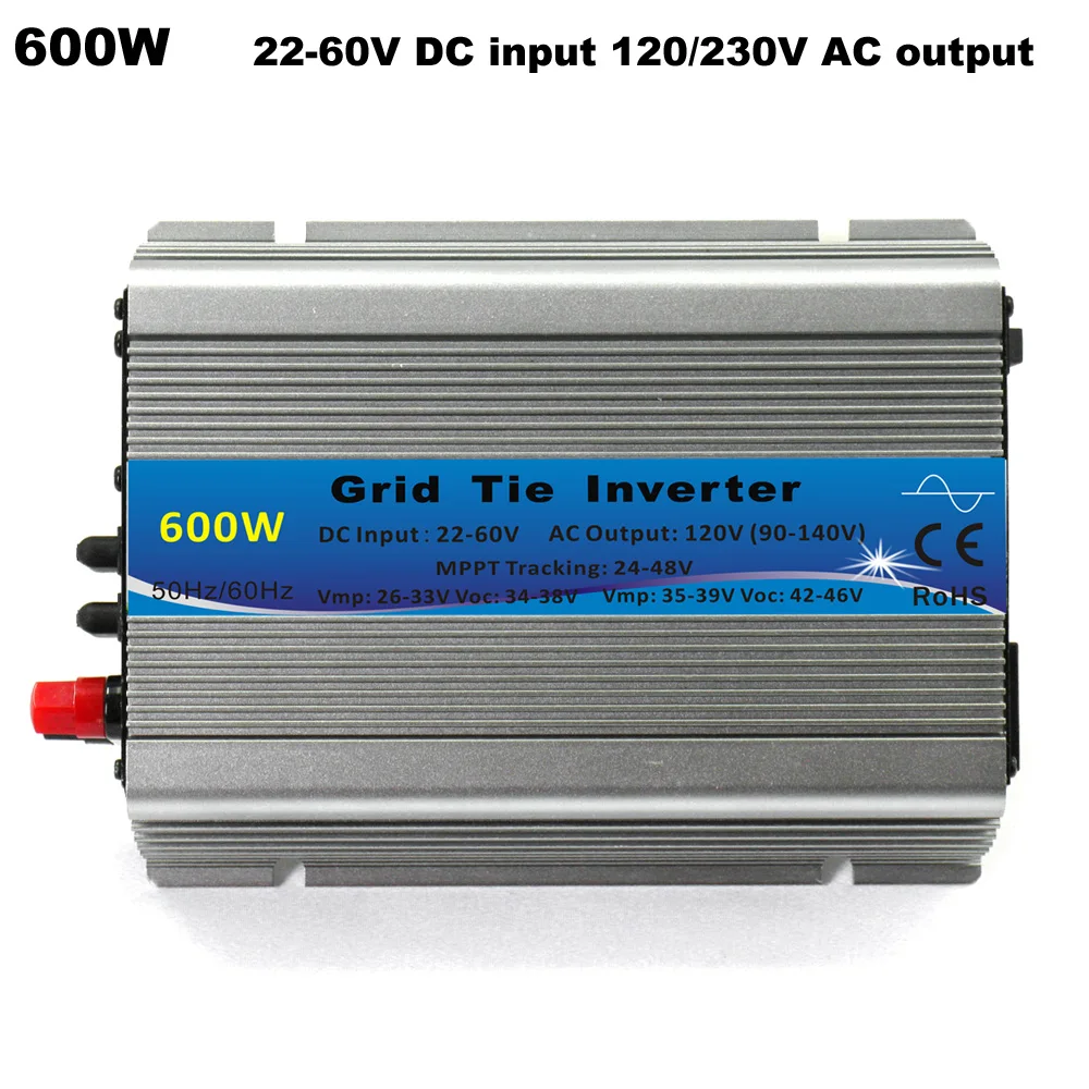 US $79.00 Gwv 600w Mppt Micro Grid Tie Inverter 30v 36v Panel 72 Cells Pure Sine Wave 110v 220v Output On Grid Tie Inverter 2260v Dc