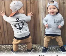 2pcs Newborn Toddler Kids Baby Boys Clothes Set Tops Hoodie Warm + Long Pants Casual Hoodies Baby Outfits Set Autumn Winter