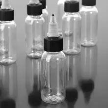 Новинка года 10 шт./партия 30 мл черная крышка пустые бутылки круглые для тату чернила пигмент зеленый мыло прозрачная бутылка питания