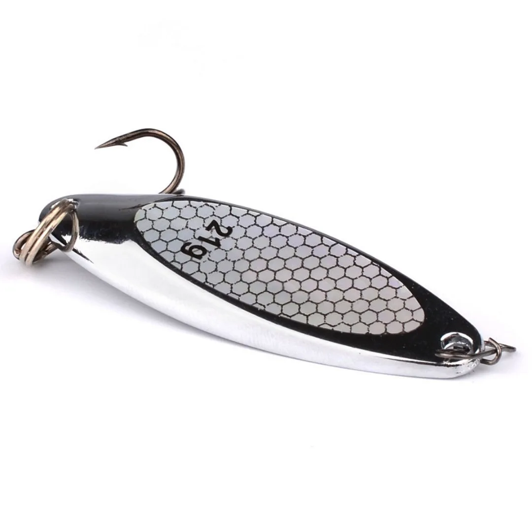 1Pcs High Quality 3g-40g Metal Spoon Fishing Lures Hard Baits Silver Spoon Lure For Fishing Baits Sea Lures Tool 9 Sizes