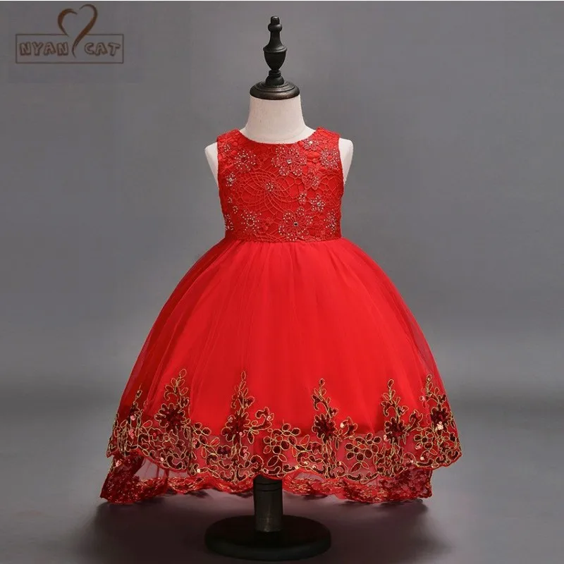 

Children's Informal Wedding Dress Flower princess dresses for Big Girls Party Holiday Wear Embroidery Valentine's Day Dress