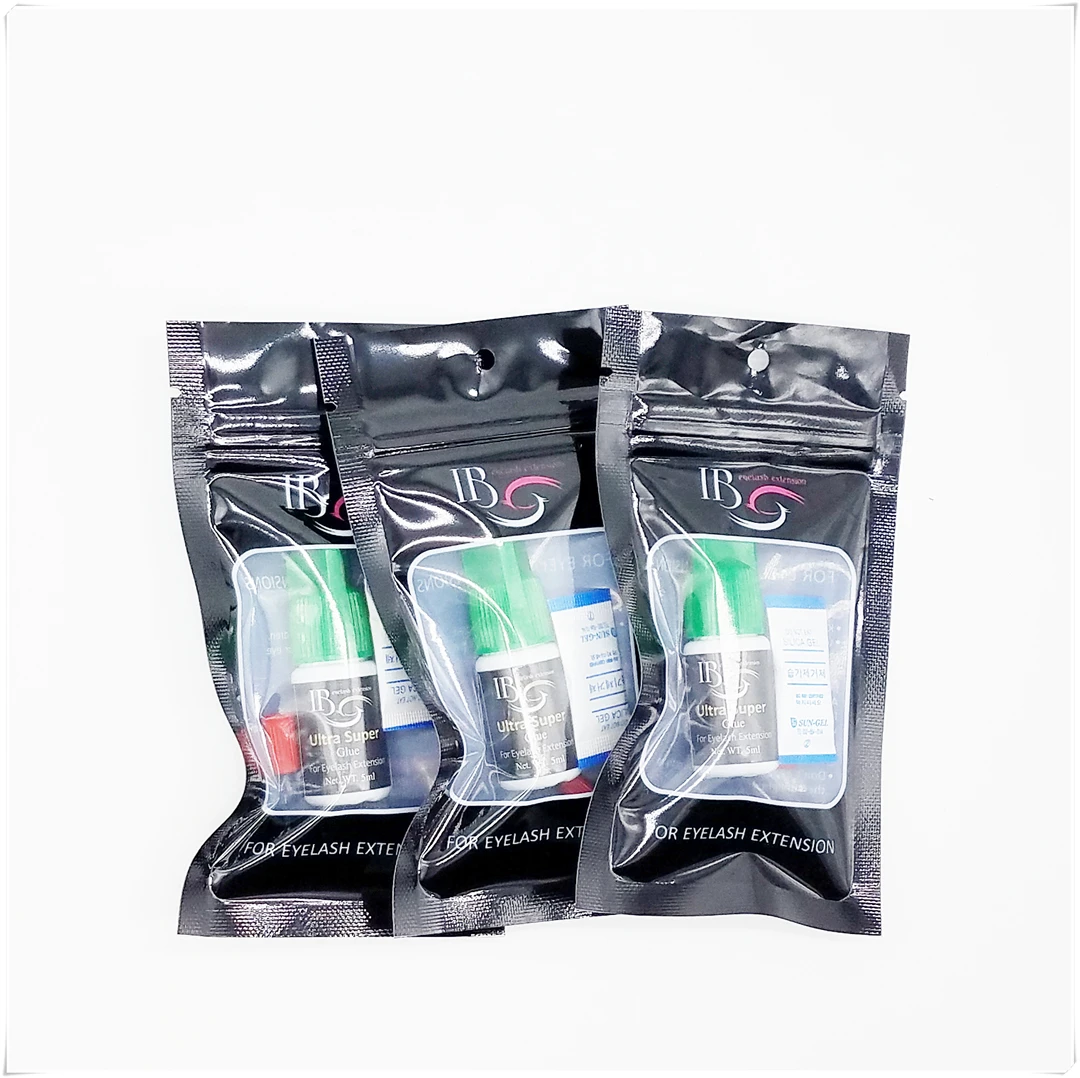 

Free Shipping iBeauty 2 Second ultra super glue Adhesive Eyelashes Extensions Fast Dry Long Lasting 3pcs 5ml circle bottles
