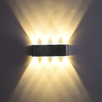

YIYANG UP and down Indoor 6W 8W RGB Arc LED Wall Lamps AC90V to 265V Aluminum Decoration Wall Sconce Bedroom LED Wall Light 2019