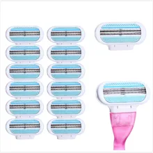 12 шт./лот Giuliet женские бритвы лезвия для бритья для женщин лезвия для женщин бритвы лезвия замена головки для Venuse