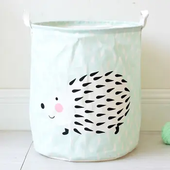 

Large Capacity Cotton Linen Laundry Bucket for Dirty Clothes Waterproof Folding Toy Organizer Storage Basket Home Organizer