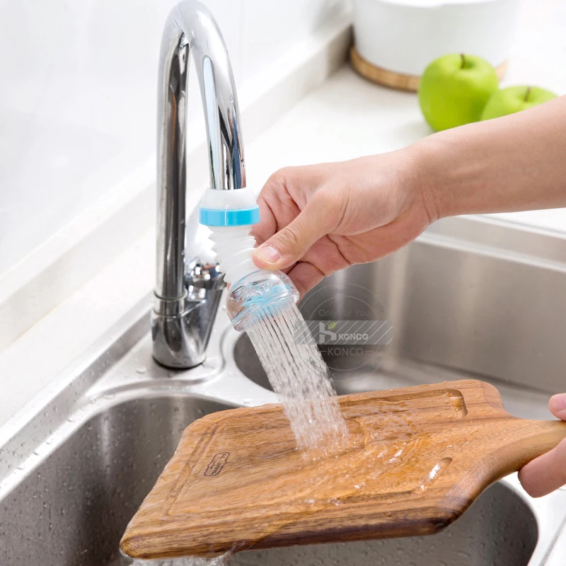 Konco Water Save Flexible Faucet Sprayer Turbo Flex 360 Sink Faucet Extenders Faucet Sprayer Rotatable Kitchen Water Tap