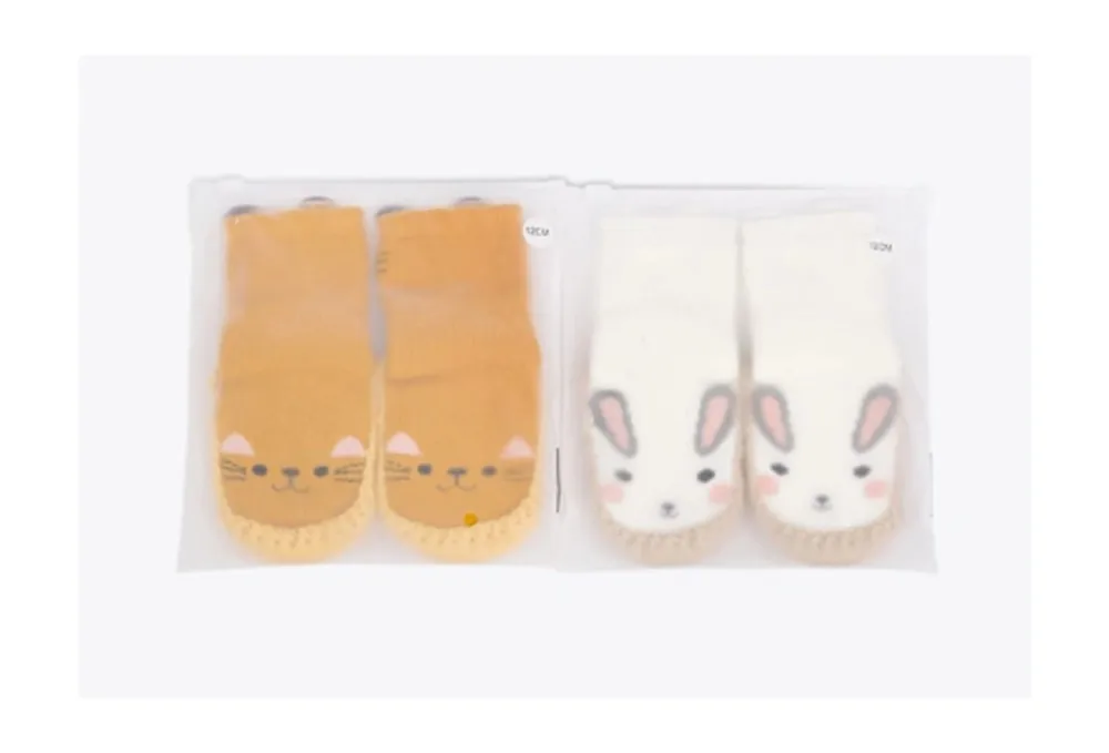 Детские носки для малышей милые хлопковые толстые теплые нескользящие носки с рисунками животных для мальчиков и девочек Тапочки Skarpetki Calcetines Bebe