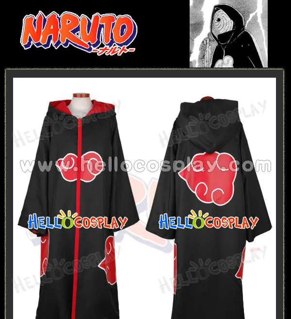 

Naruto Cosplay Organization Akatsuki Madara Uchiha Cloak H008