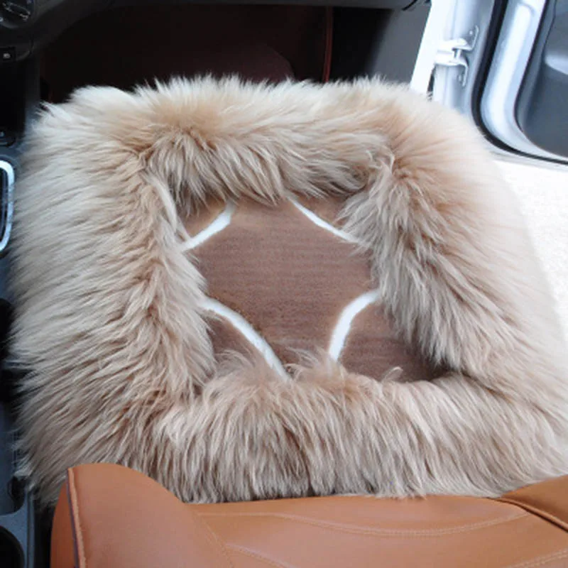 Shaggy Auto Fur Seat Cover 45*45cm Sheepskin Seat Covers Car And Home
