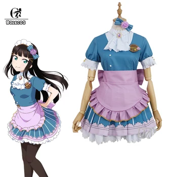 

ROLECOS LoveLive Sunshine Cosplay Valentine's Costume Love Live Cosplay Sweet Lolita Dress Women Maid Costume Dia Ruby Chika