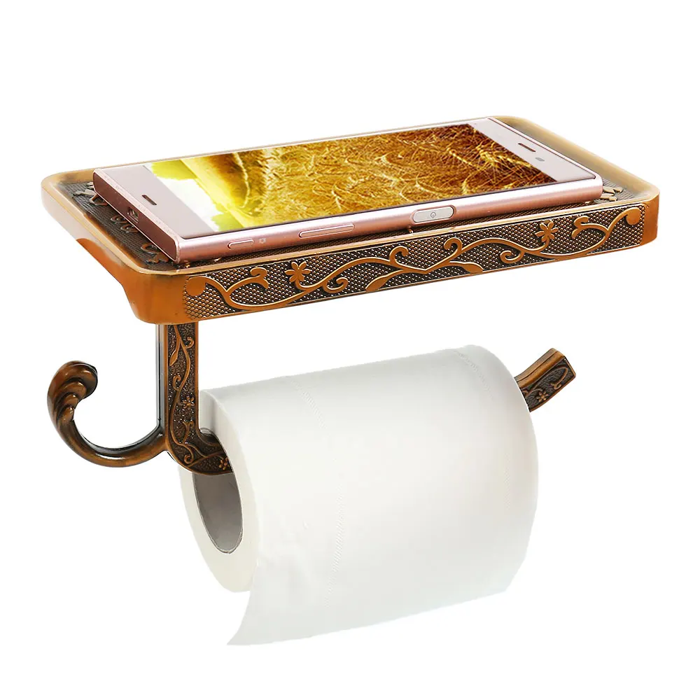 

Bathroom Toilet Holder Paper Towel Holder Paper Hook and Phone Holder Chrome Mount Toilet Paper Holder Bathroom Hardware